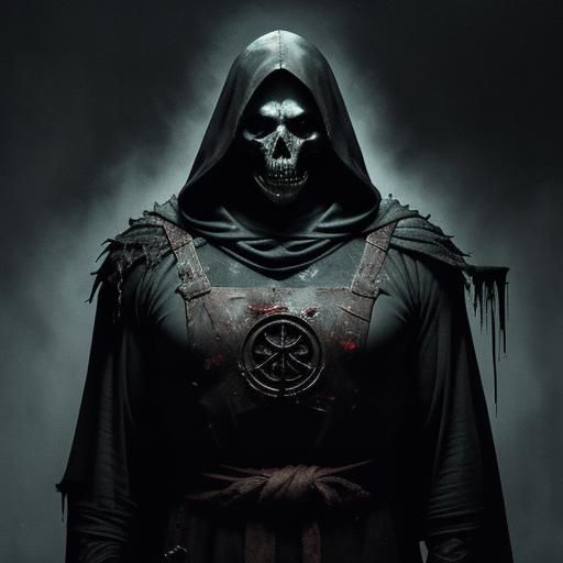 Macabre Humanoid with Cleaver in Dark Fantasy Style