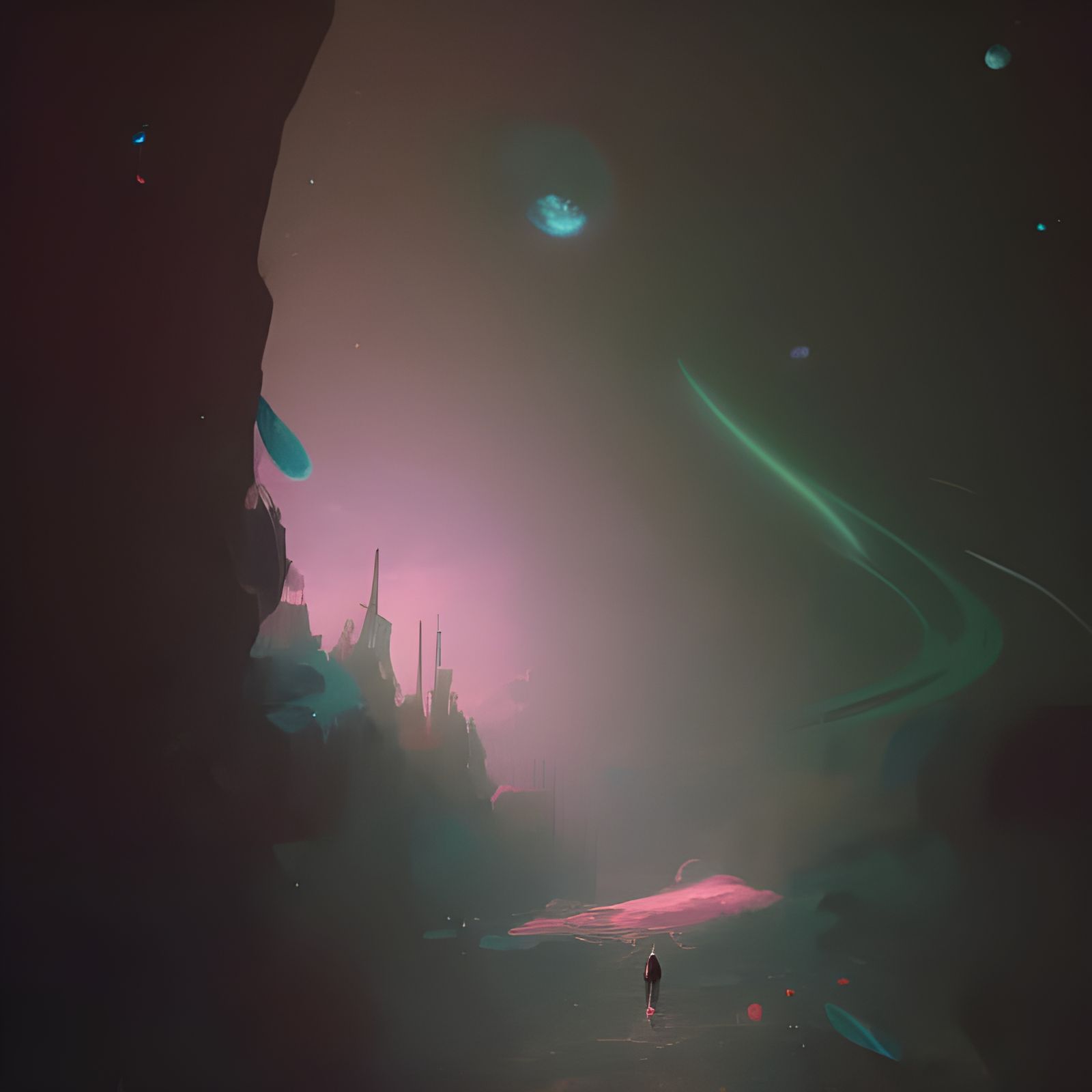 Cosmic Sanctuary: A Psychedelic Digital Illustration