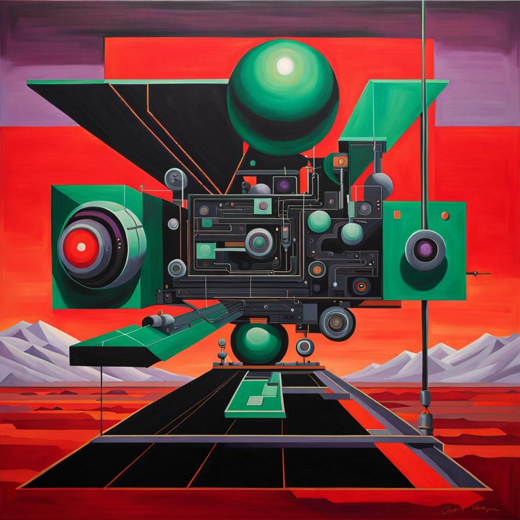 Technological Momentum: Surreal Color Painting