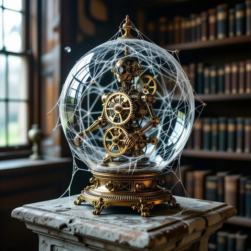 Clockwork Spiderweb Automaton in Forgotten Library