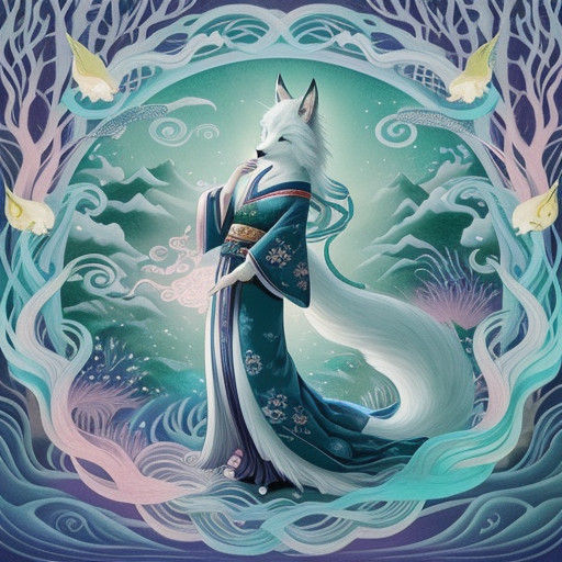 Mythical Nine-Tailed Fox Showcases Unusual Charm