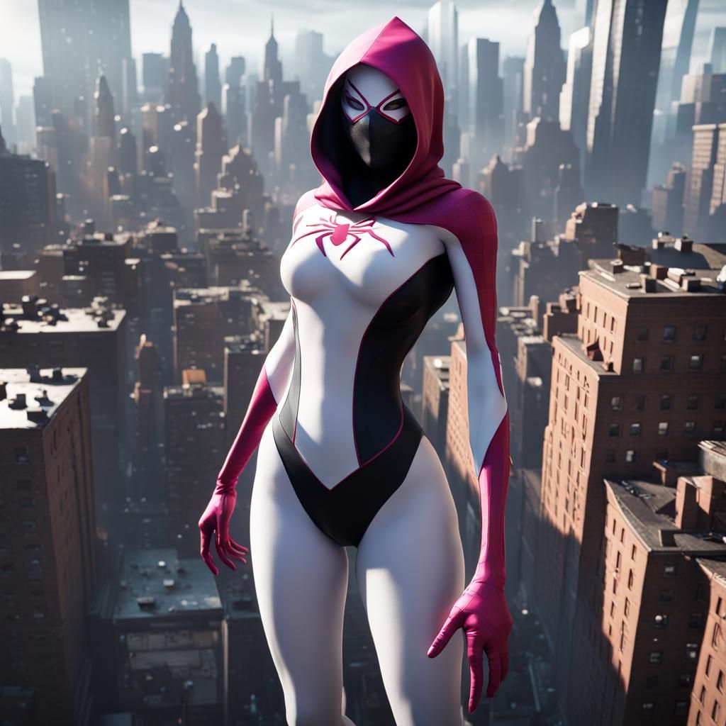 Spider-Gwen as Colossal Giant Woman
