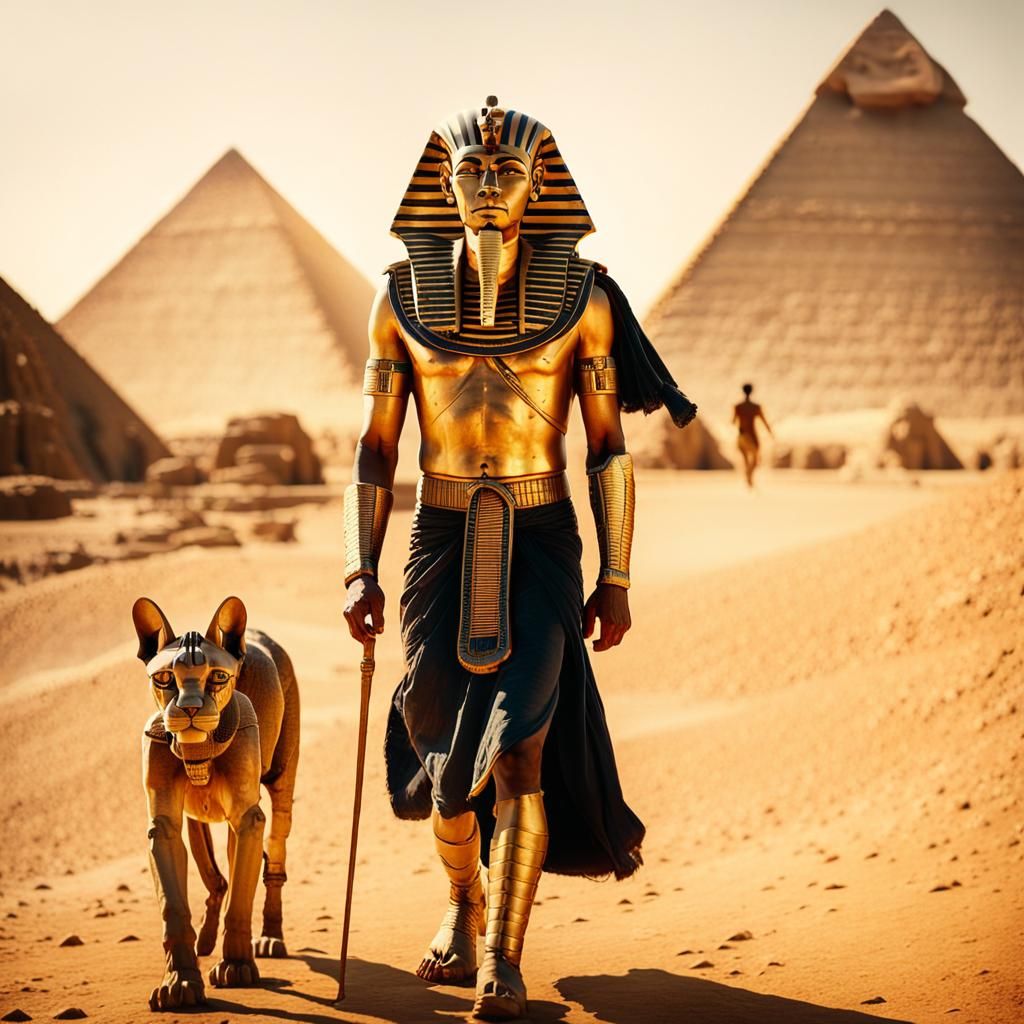 Egyptian Guard at the Sphinx: A Cinematic Masterpiece