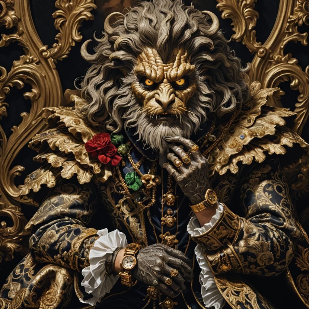 Baroque Surrealism: Monster in Gucci Dress