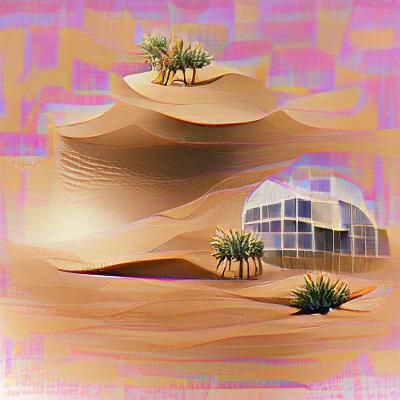 Desert Mirage AI Generated Illusion