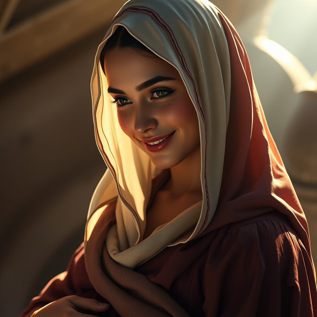 Radiant Pregnant Woman in a Mystical Realm