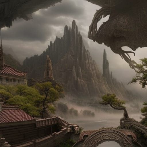Epic Maximalist Digital Matte Painting