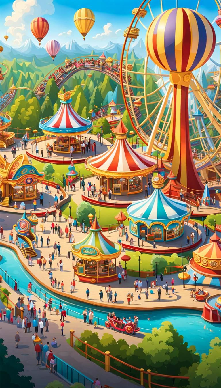 Fantastical Theme Park Adventure Rendered in Unreal Engine