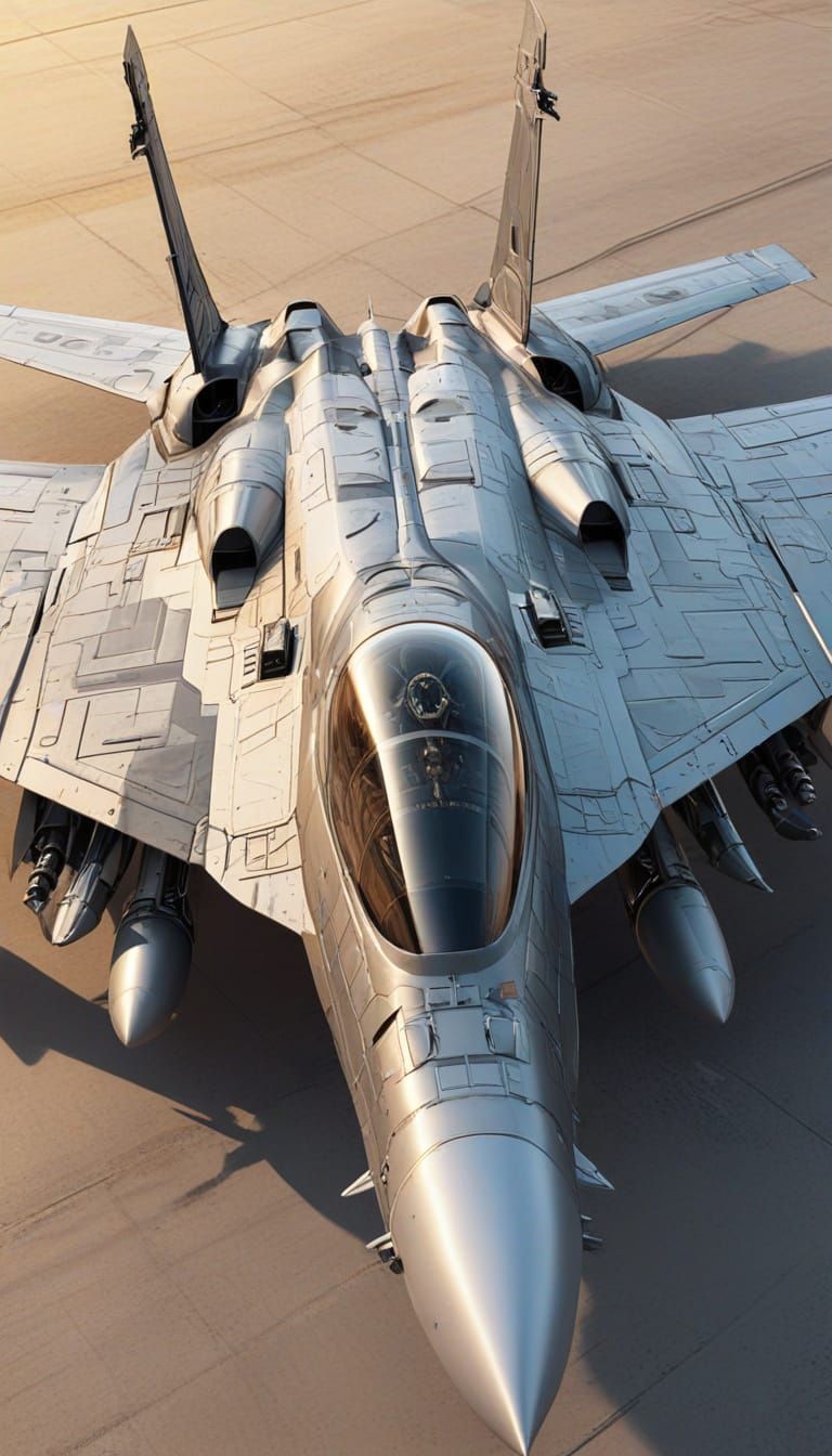 F-14 Tomcat Fighter Plane Technical Illustration