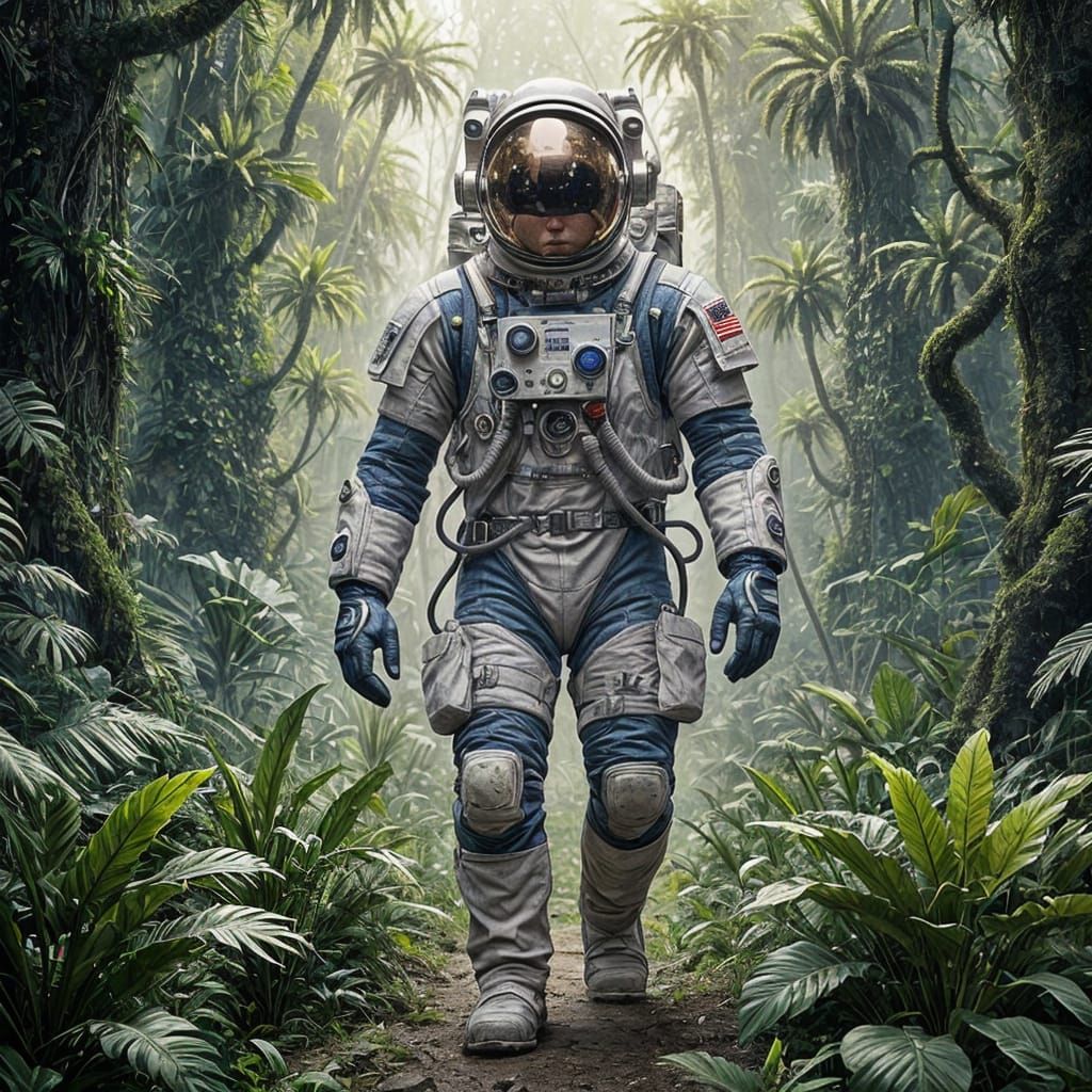 Astronaut Discovers Ancient Jungle Temple in a Vintage Sci-F...