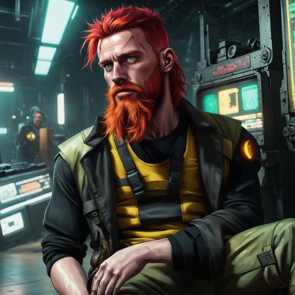 Irish Nomad in Cyberpunk 2099 Style