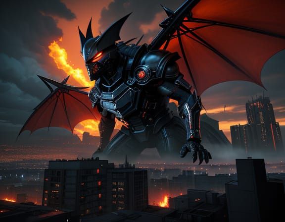 Epic Cyberpunk Battle Scene in 3D