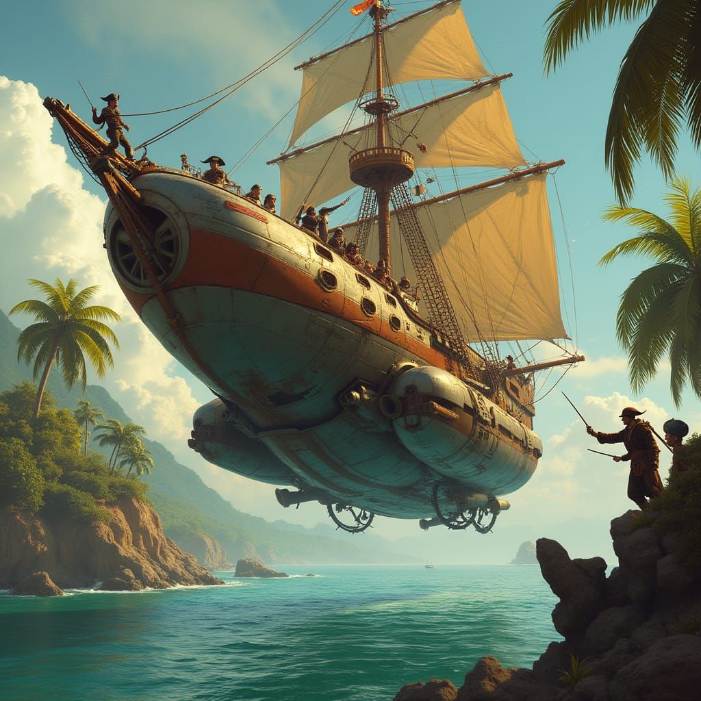 Pirates Board a Spaceship in Sci-Fi Swashbuckler Style