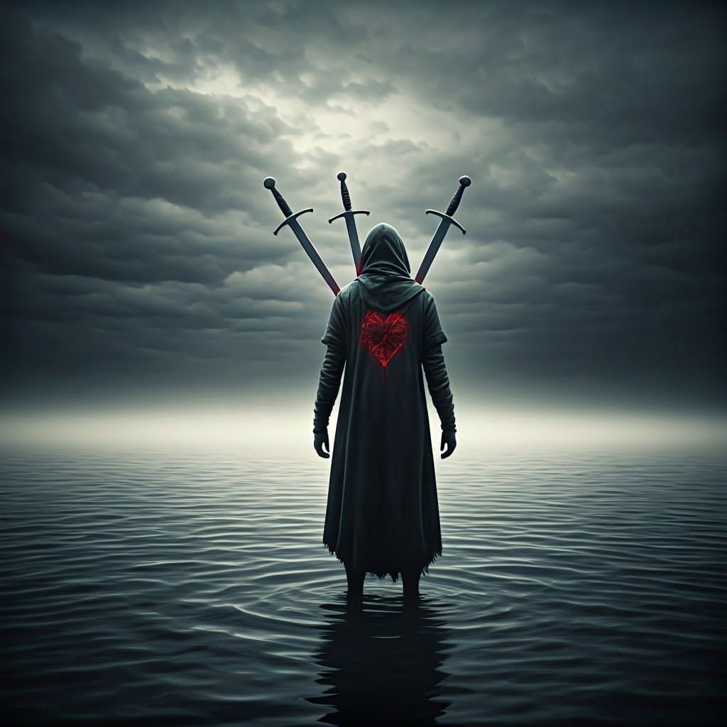 Heartache at the Lake: A Cinematic Tarot Card