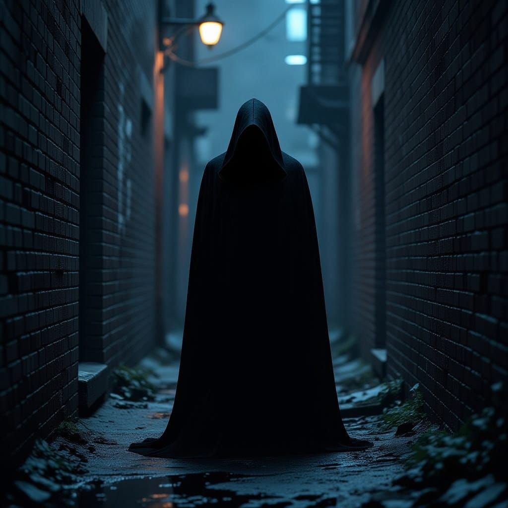 Shadows in the Alleyway: A Haunting Noir Scene