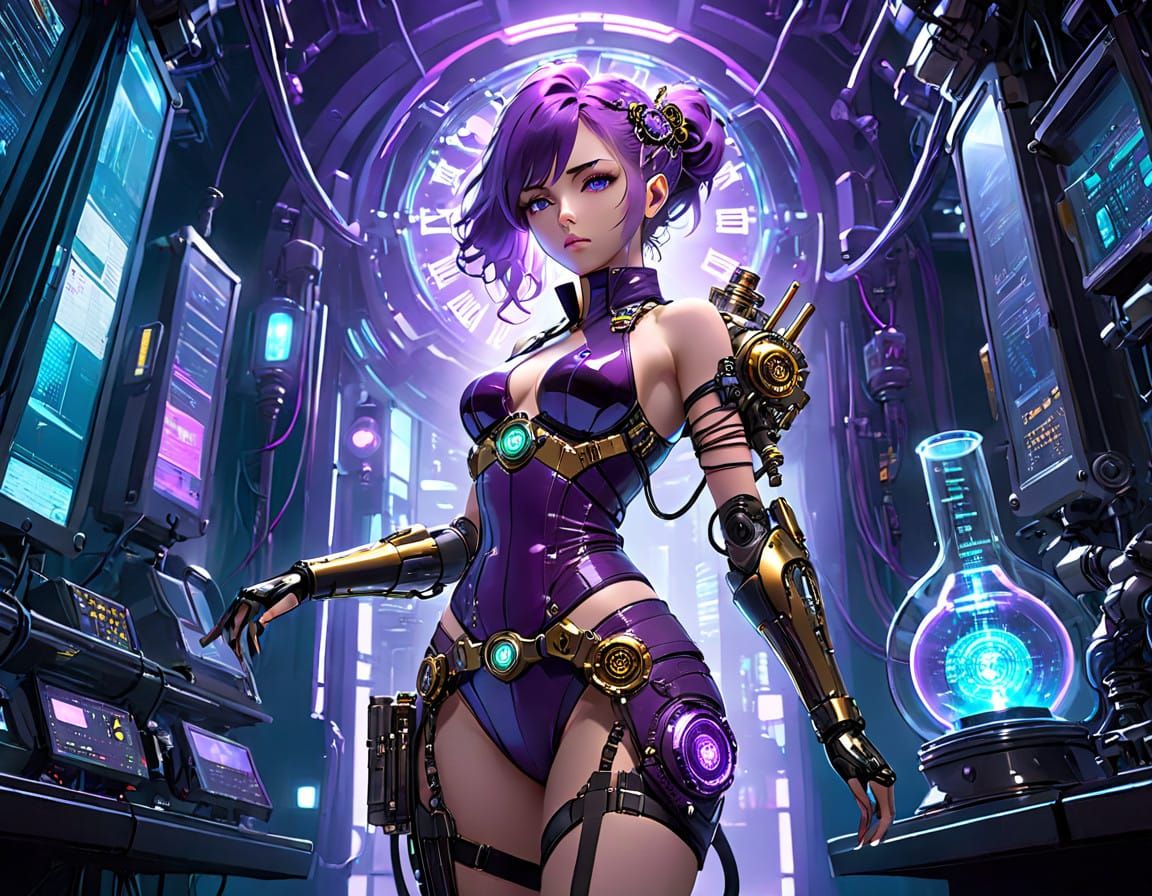 Cyberpunk Steampunk Scientist Unveils Groundbreaking Discove...