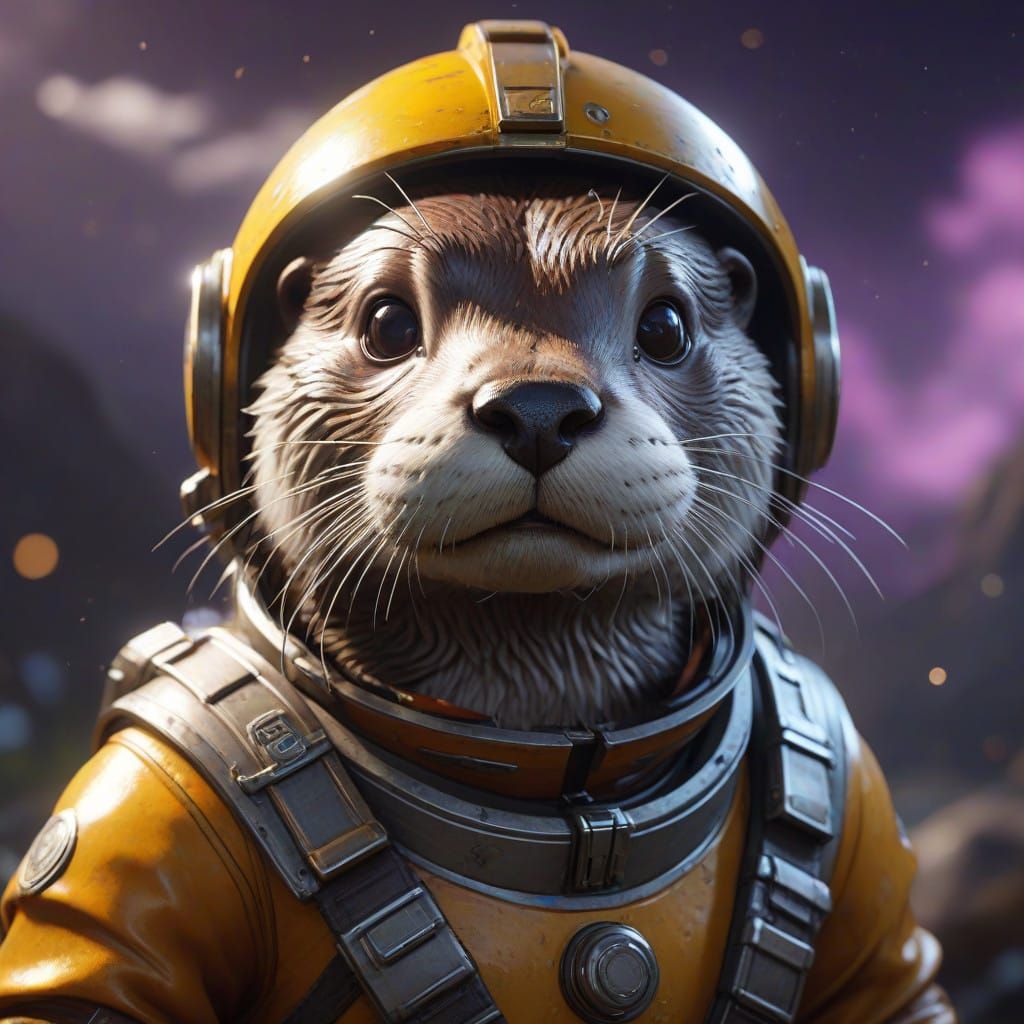 A Cute Otter in Space