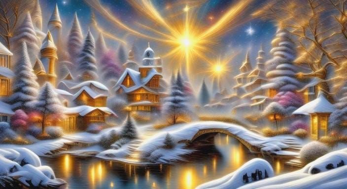 Whimsical Winter Wonderland Village at the North Pole