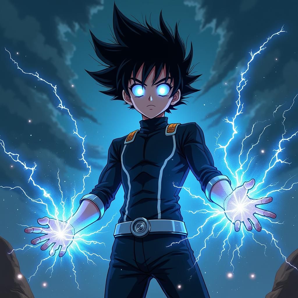 Teenage Boy with Electric Powers, Anime Style