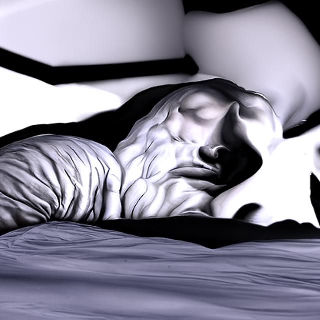 Surreal Dreamscape: Man Asleep in Geometric Setting