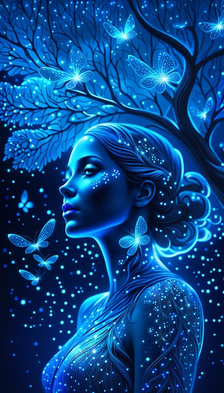 Blue woman