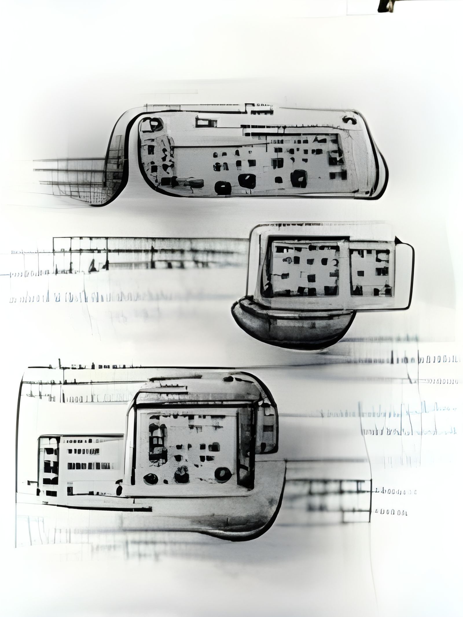 Handheld Music Computer: Patent Illustration in Ink