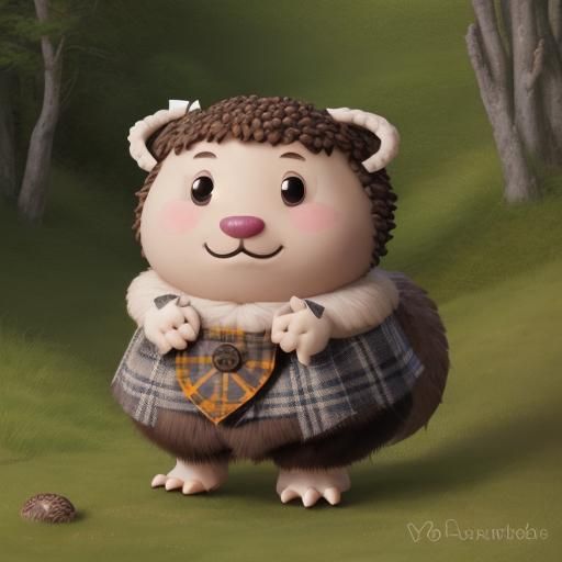 Cute Anthropomorphic Scottish Haggis Character