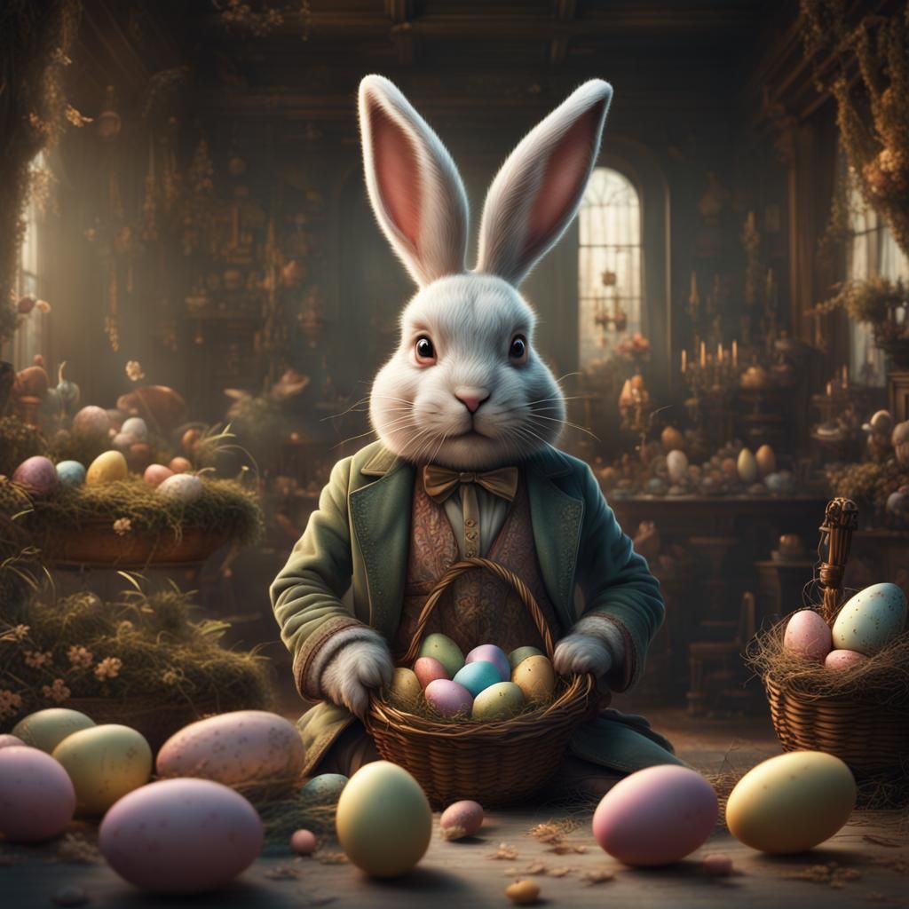 Epic Easter Bunny Digital Matte Painting