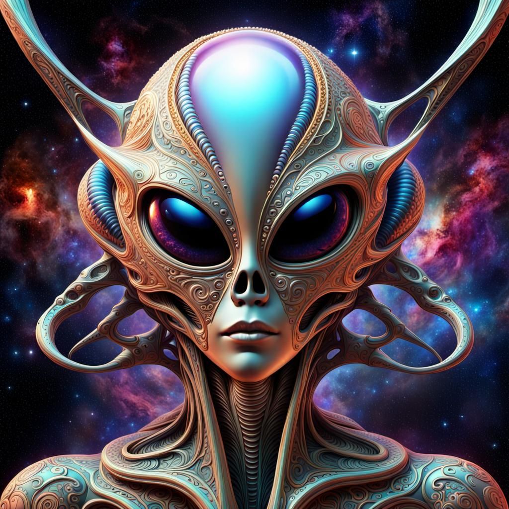 Futuristic Cosmic Alien Invention: Ultra-Detailed Space Art
