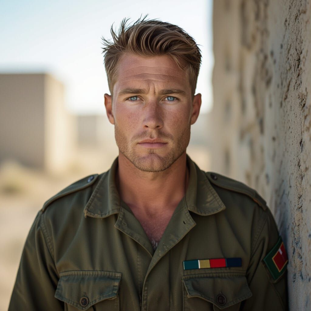 Canadian WW1 Private in Soft Light, Hyper Realistic