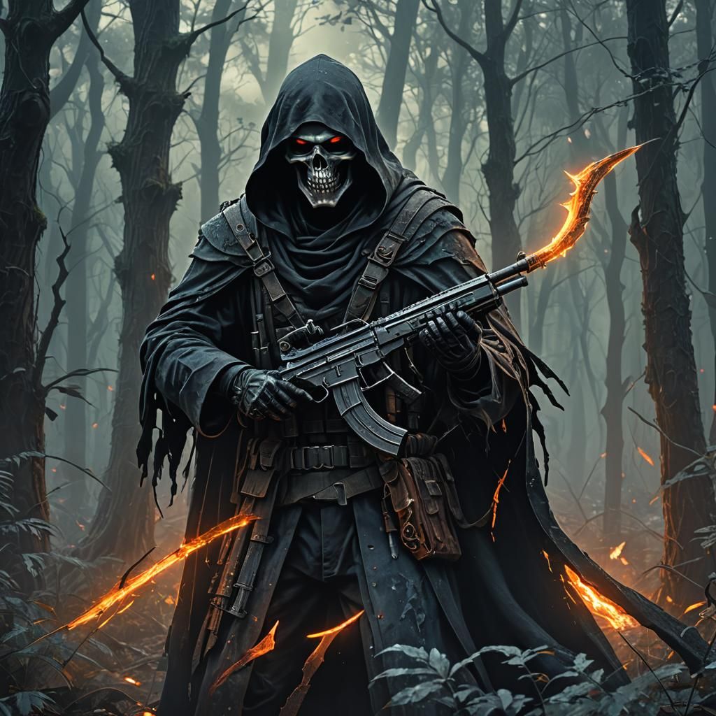 Grim Reaper Special Forces Soldier with M4