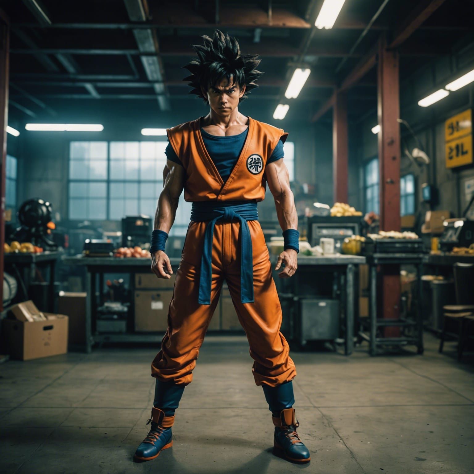 Goku in Leather Pants: Cinematic Dragonball Z Still