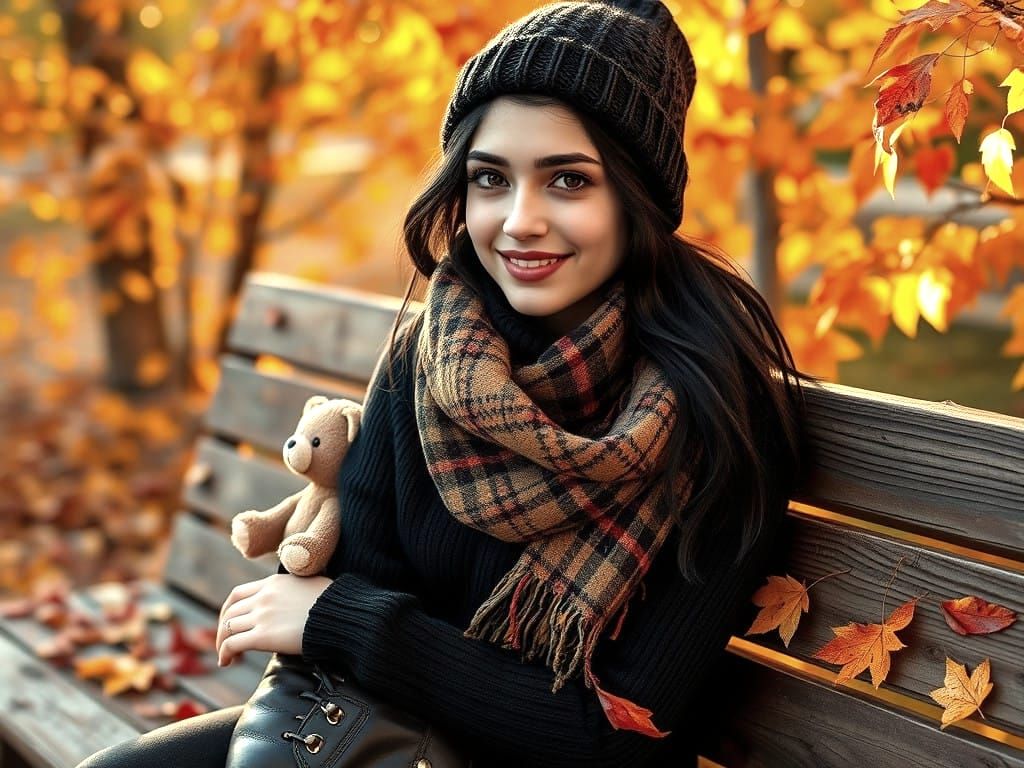 Spanish Woman Basks in Warm Autumn Glow