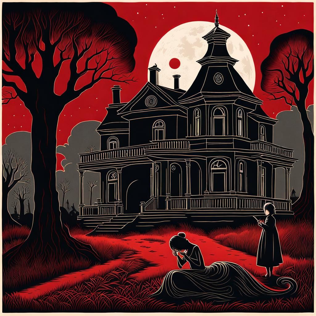 Desolate Dreamscape: Gothic Art in Monochrome