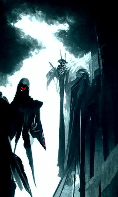 Anime Grim Reaper in Hellscape