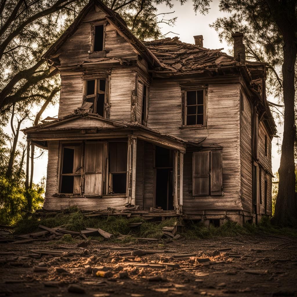 Eerie Abandoned House in Natural Light