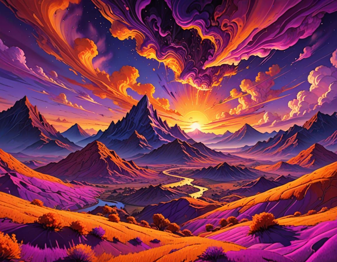 Fauvist Dreamscape in Vibrant Hues