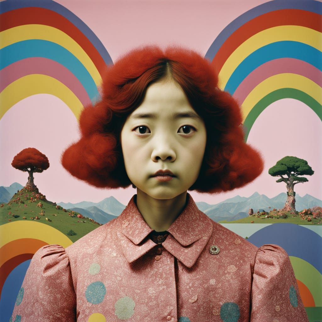 Fairytale Portrait in Screen Printing Style