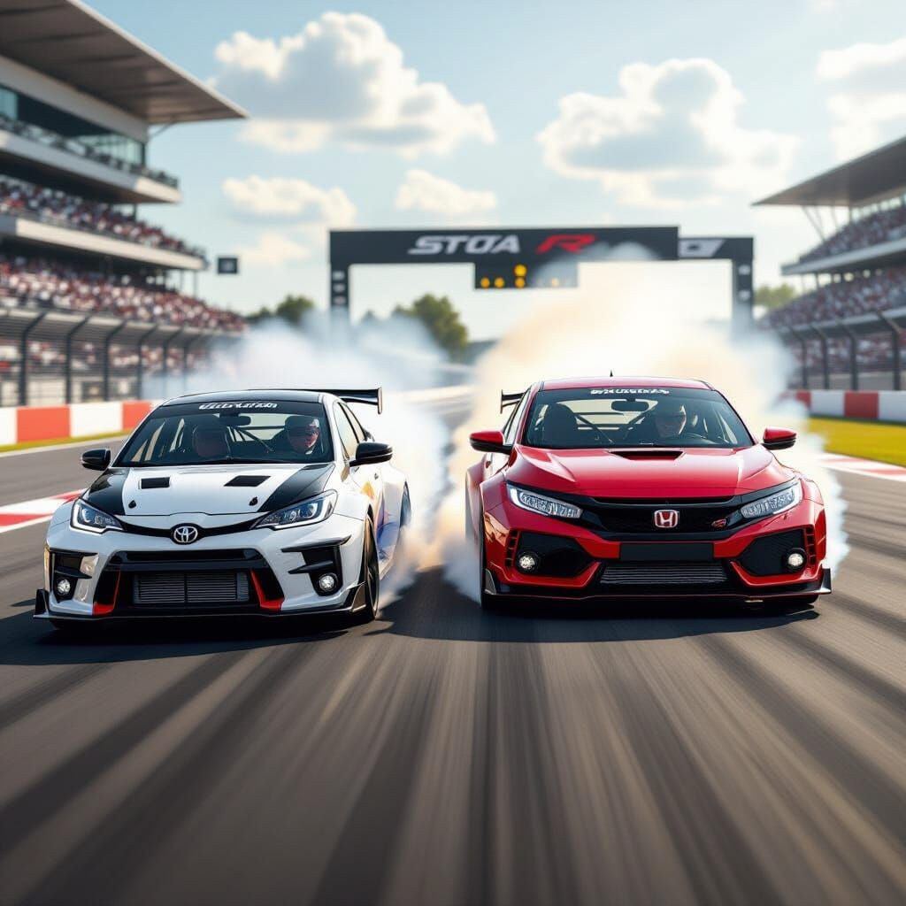 Toyota GR Yaris vs Honda Civic Type-R Drag Race
