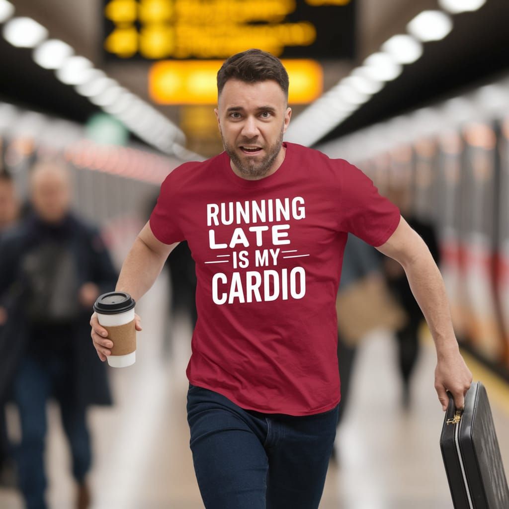 Commuter in a Rush, Subway Station Scene