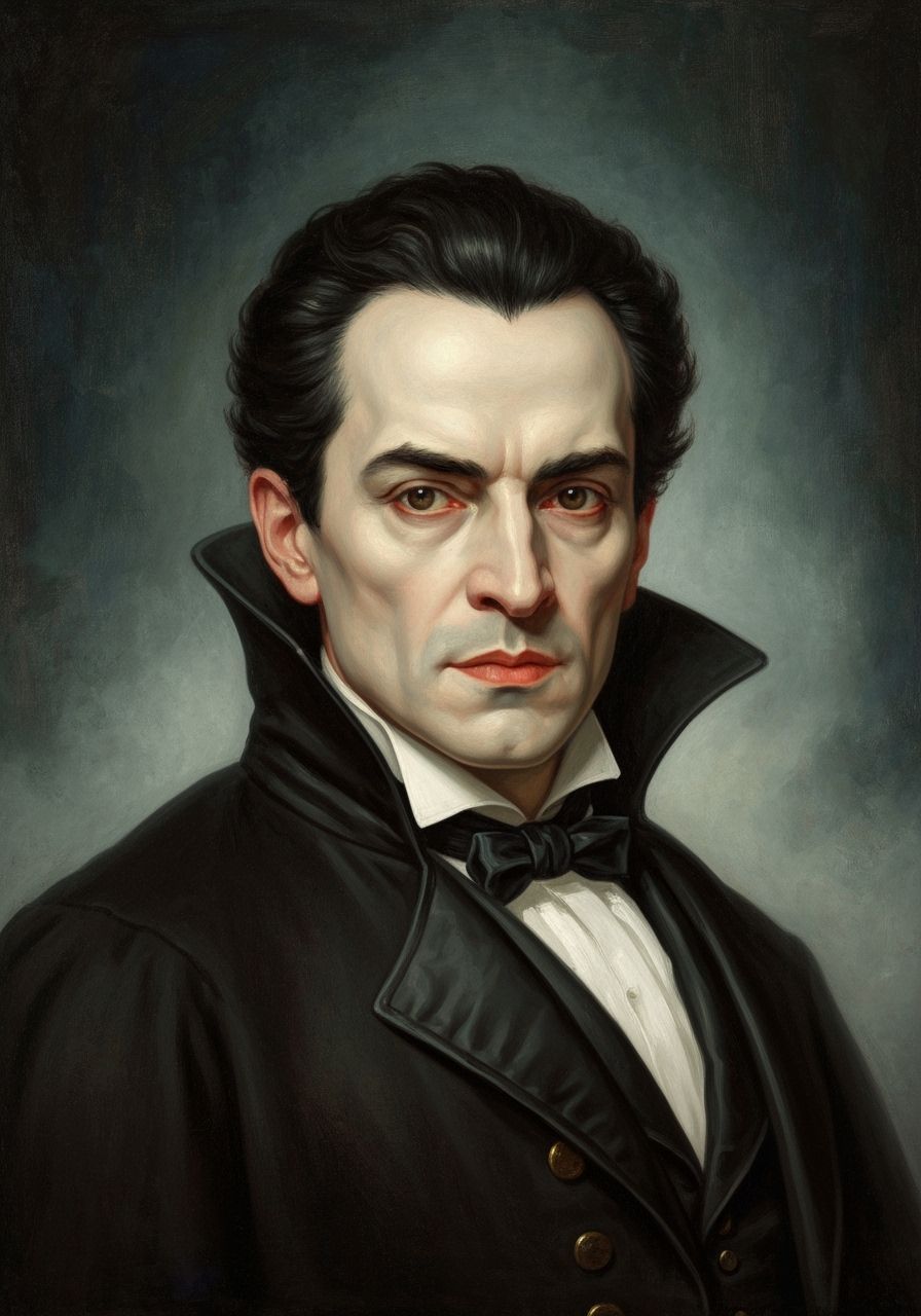 Count Dracula Portrait in Goya's Dark Renaissance Style