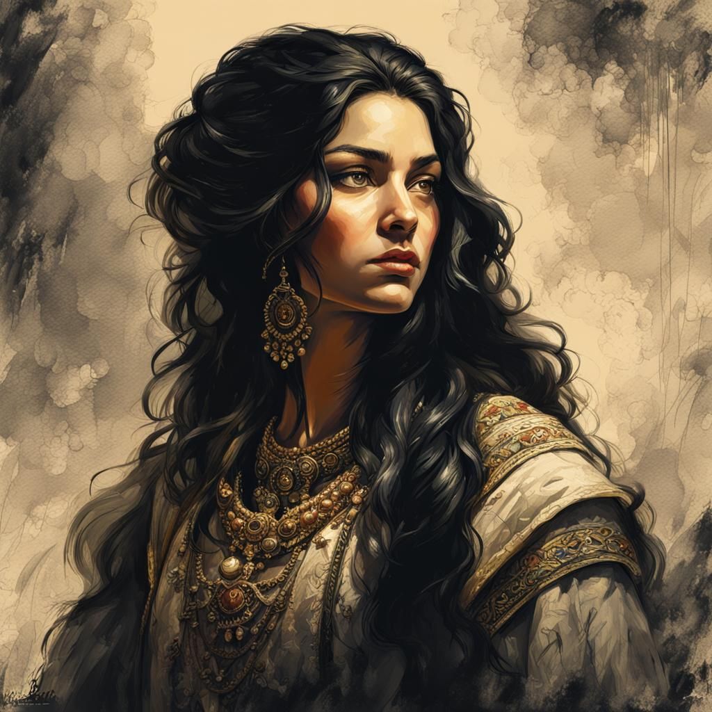 Beautiful Woman Portrait with Rembrandt Lighting