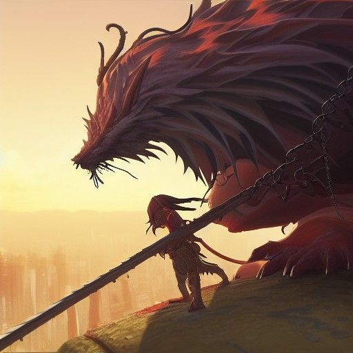 Skaven Verminlord Warbringer in Anime Key Visual Style