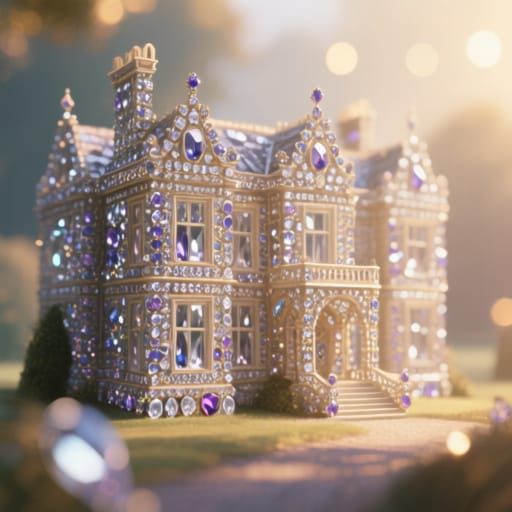 Gemstone Manor: Ethereal Digital Art