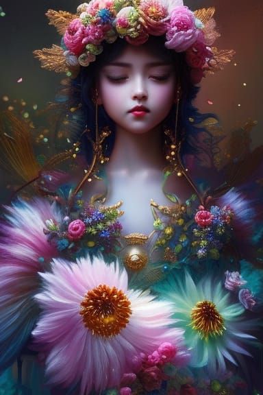 Candypunk Cupcake Portrait in Kawaii Ukiyo-e Style