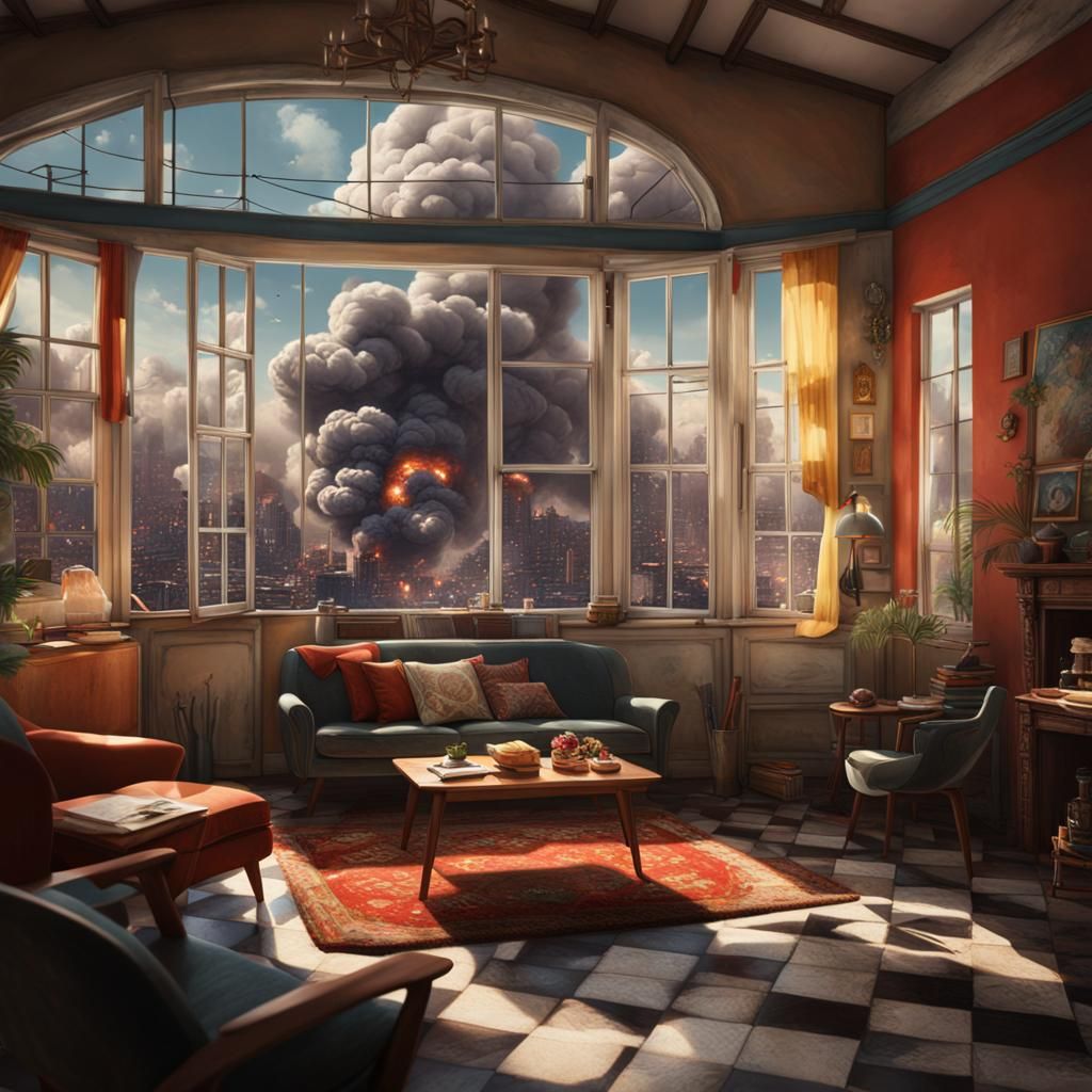 1952 Abandoned Drawing Room