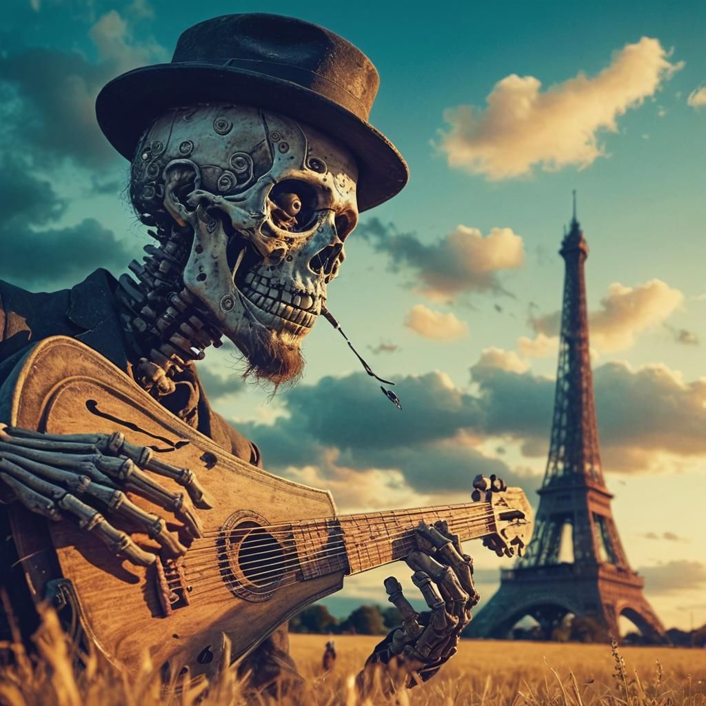 Skeleton Playing the Blues: AI Interpretation