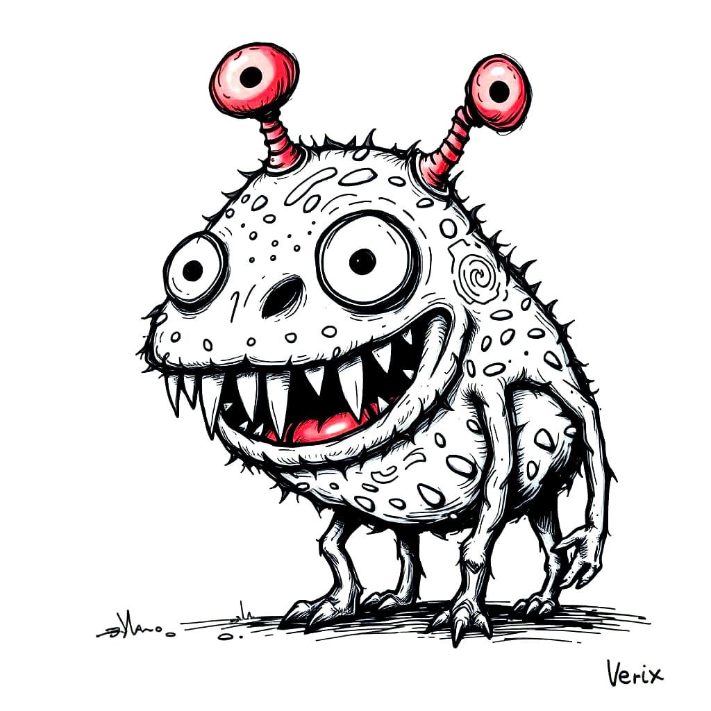 Playful Doodle Creature by Famous Illustrators