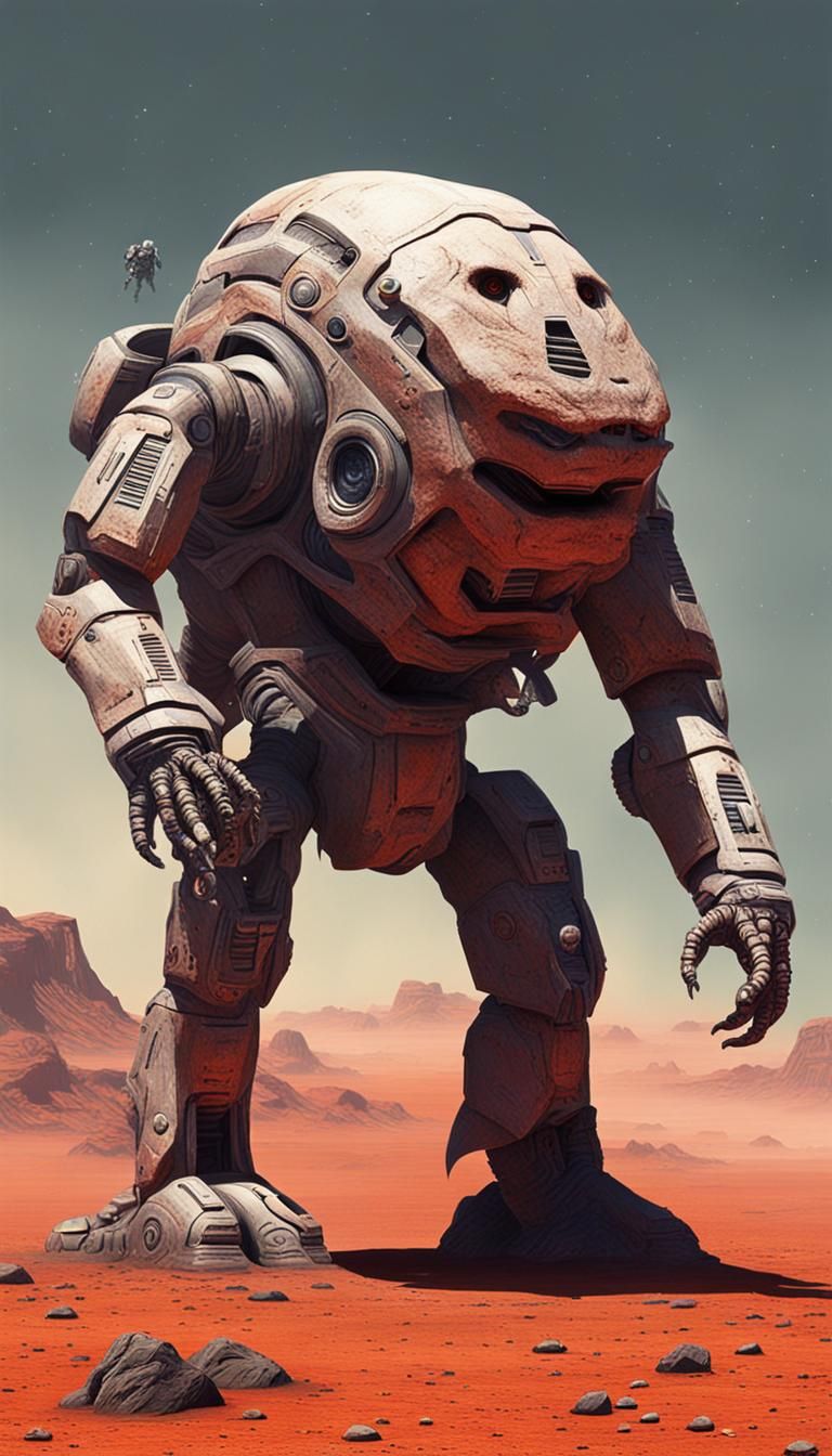 Sci-Fi Rock Monster on Mars