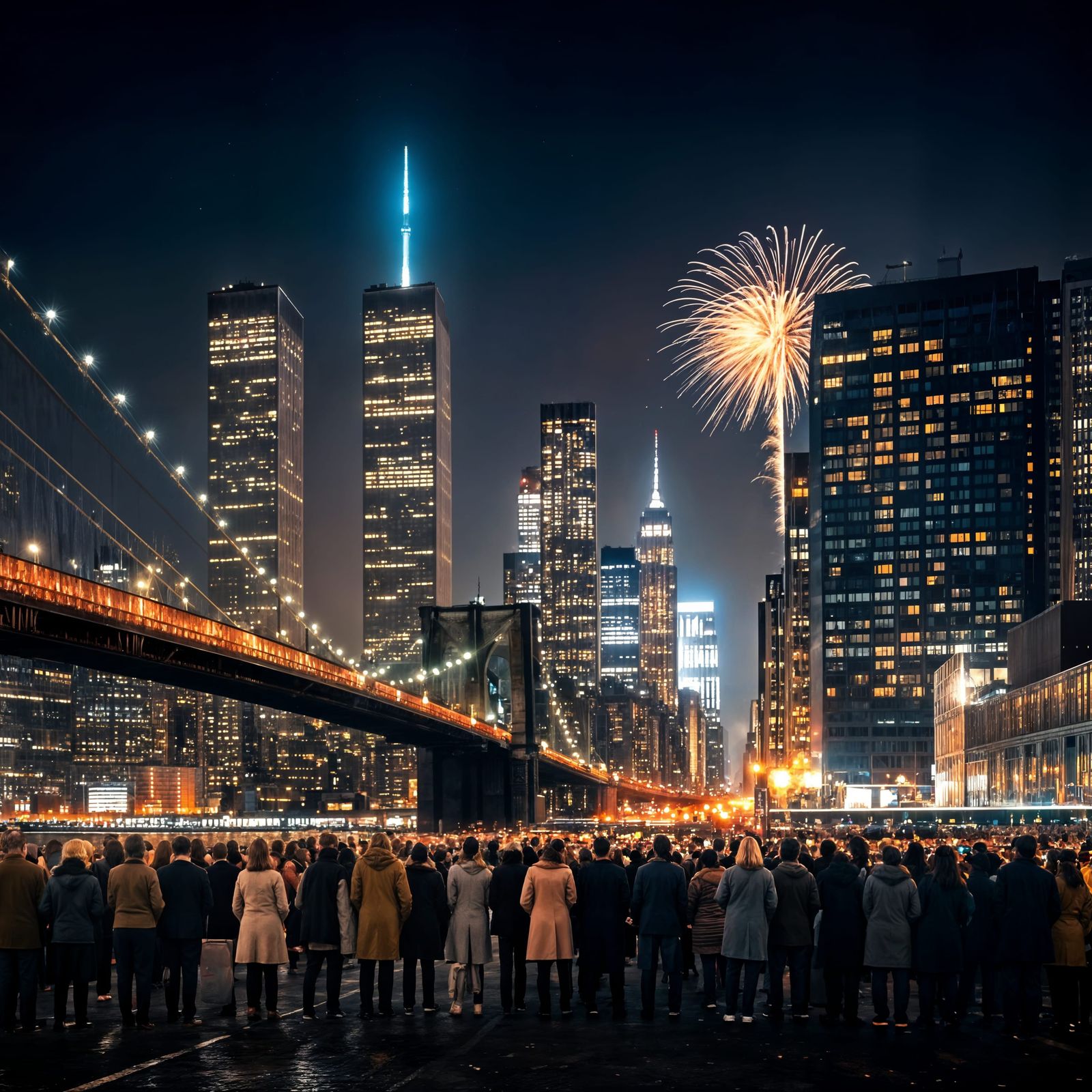 New York City Skyline at Night in 4K